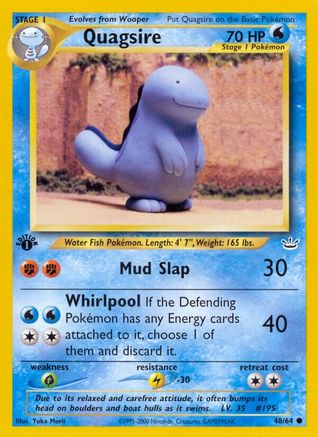 Quagsire (48/64) 1st Edition [Vintage: Neo Revelation] Pokemon Single Pokémon