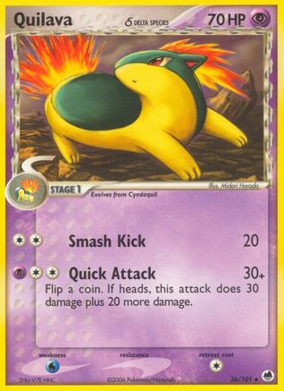 Quilava (Delta Species) (36/101) [EX: Dragon Frontiers] Pokemon Single Pokémon