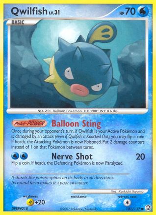 Qwilfish (/132) [DP: Secret Wonders] Pokemon Single Pokémon