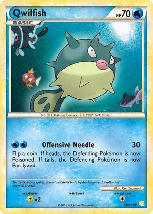 Qwilfish (50/123) Reverse Holofoil [HGSS: Base Set] Pokemon Single Pokémon