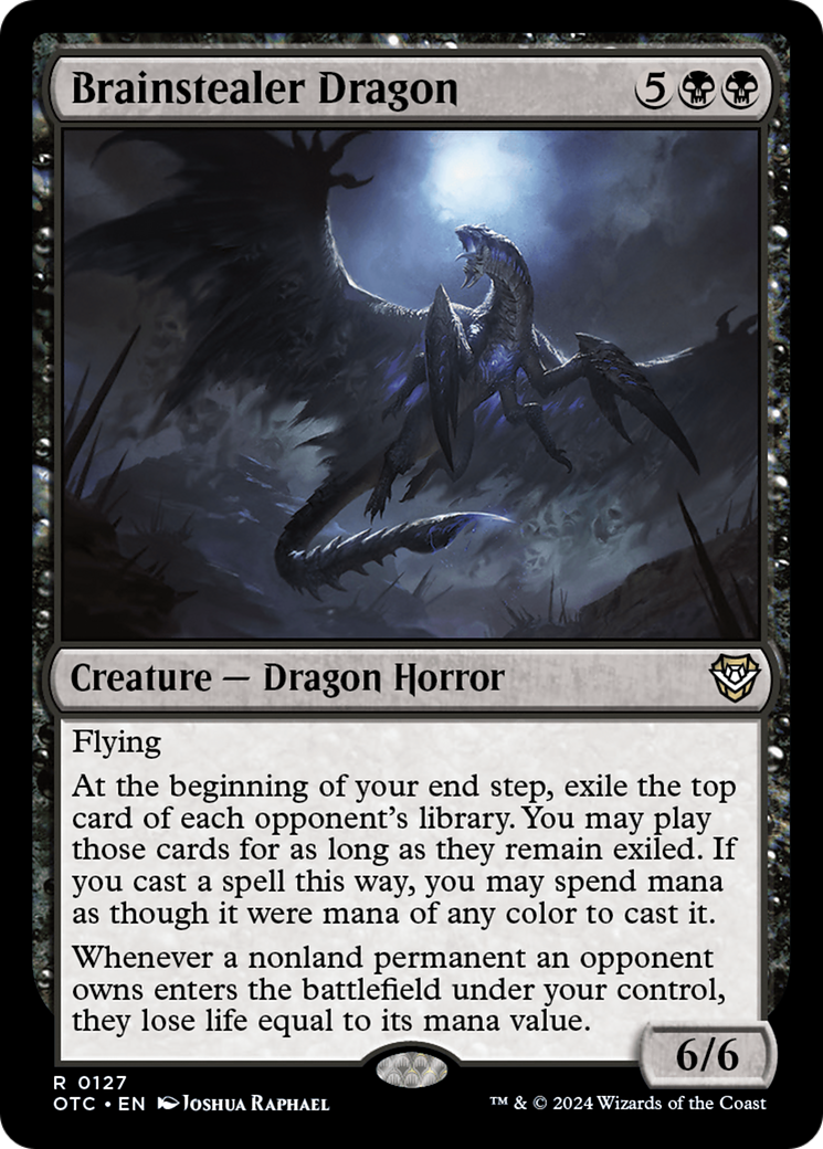 Brainstealer Dragon (OTC-127) [Outlaws of Thunder Junction Commander] MTG Single Wizards of the Coast