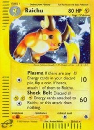Raichu (25) (/165) Reverse Holofoil [Vintage: Expedition] Pokemon Single Pokémon