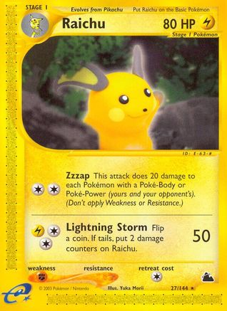 Raichu 027/144 [Vintage: Skyridge] Pokemon Single Pokémon