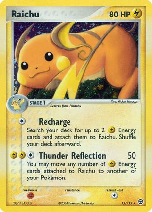 Raichu (12/112) - [EX: FireRed & LeafGreen] Pokemon Single Pokémon