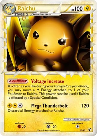 Raichu (Prime) (83/90) - [HGSS: Undaunted] Holofoil Pokemon Single Pokémon