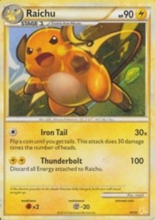 Raichu (#19 Non-Holo) () [HGSS: Trainer Kit Gyarados & Raichu] Pokemon Single Pokémon