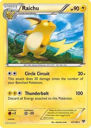 Raichu (/146) Holofoil [XY: Base Set] Pokemon Single Pokémon