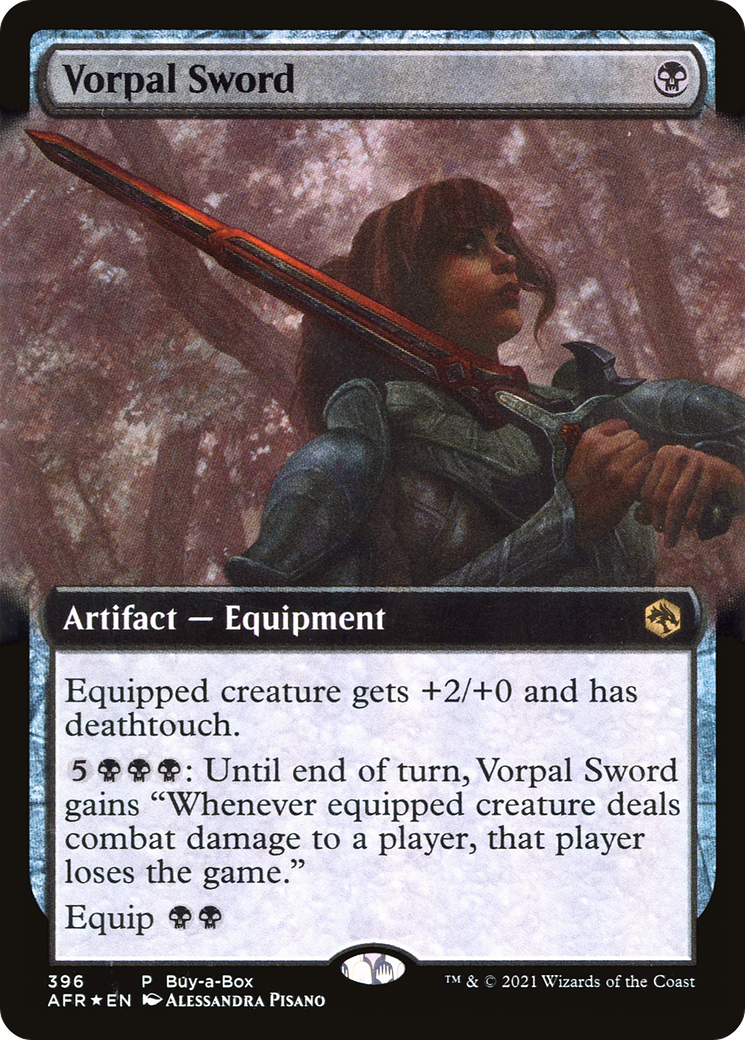 Vorpal Sword (BABP-396) [Adventures in the Forgotten Realms] (Extended Art) Foil MTG Single Wizards of the Coast