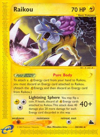 Raikou (/144) Reverse Holofoil [Vintage: Skyridge] Pokemon Single Pokémon