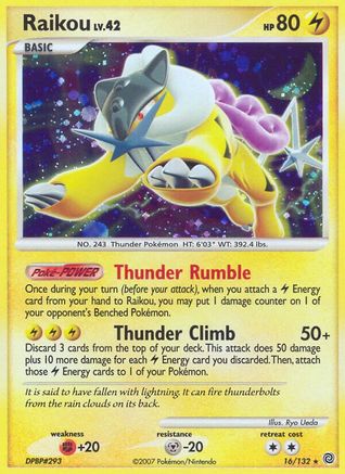 Raikou (/132) Reverse Holofoil [DP: Secret Wonders] Pokemon Single Pokémon