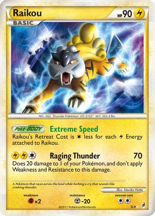 Raikou (Shiny) (/95) Holofoil [HGSS: Call of Legends] Pokemon Single Pokémon