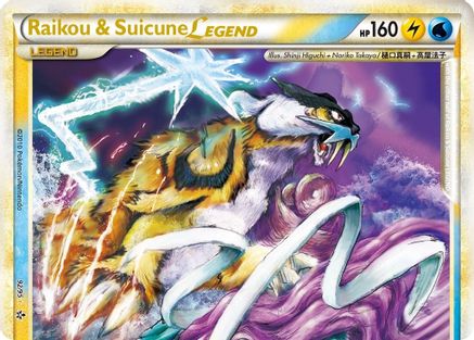Raikou & Suicune Legend (Top) (/95) Holofoil [HGSS: Unleashed] Pokemon Single Pokémon