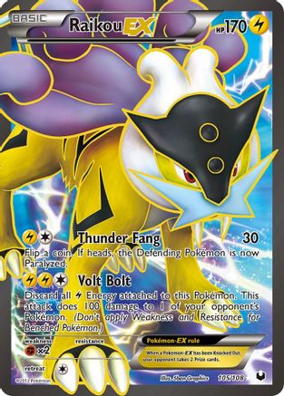 Raikou EX (105 Full Art) (/108) Holofoil [BW: Dark Explorers] Pokemon Single Pokémon
