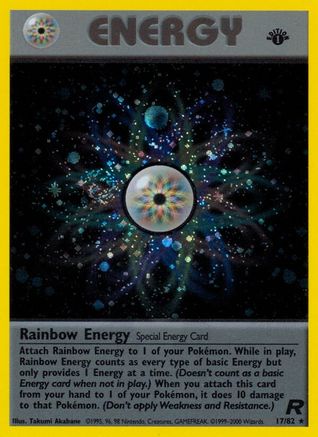 Rainbow Energy (17/82) 1st Edition Holofoil [Vintage: Team Rocket] Pokemon Single Pokémon