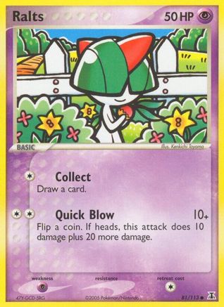 Ralts (81/113) Reverse Holofoil [EX: Delta Species] Pokemon Single Pokémon
