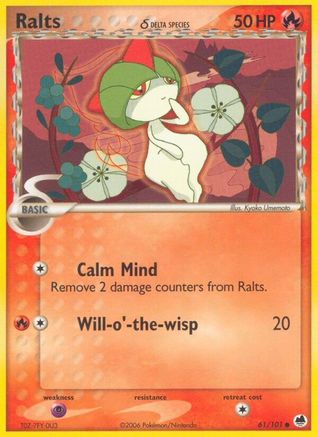 Ralts (Delta Species) (61/101) [EX: Dragon Frontiers] Pokemon Single Pokémon