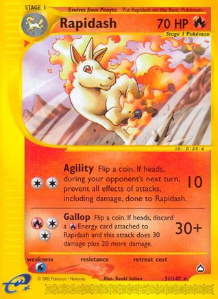 Rapidash (/147) Reverse Holofoil [Vintage: Aquapolis] Pokemon Single Pokémon