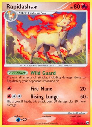 Rapidash (28) (/99) Reverse Holofoil [Platinum: Arceus] Pokemon Single Pokémon
