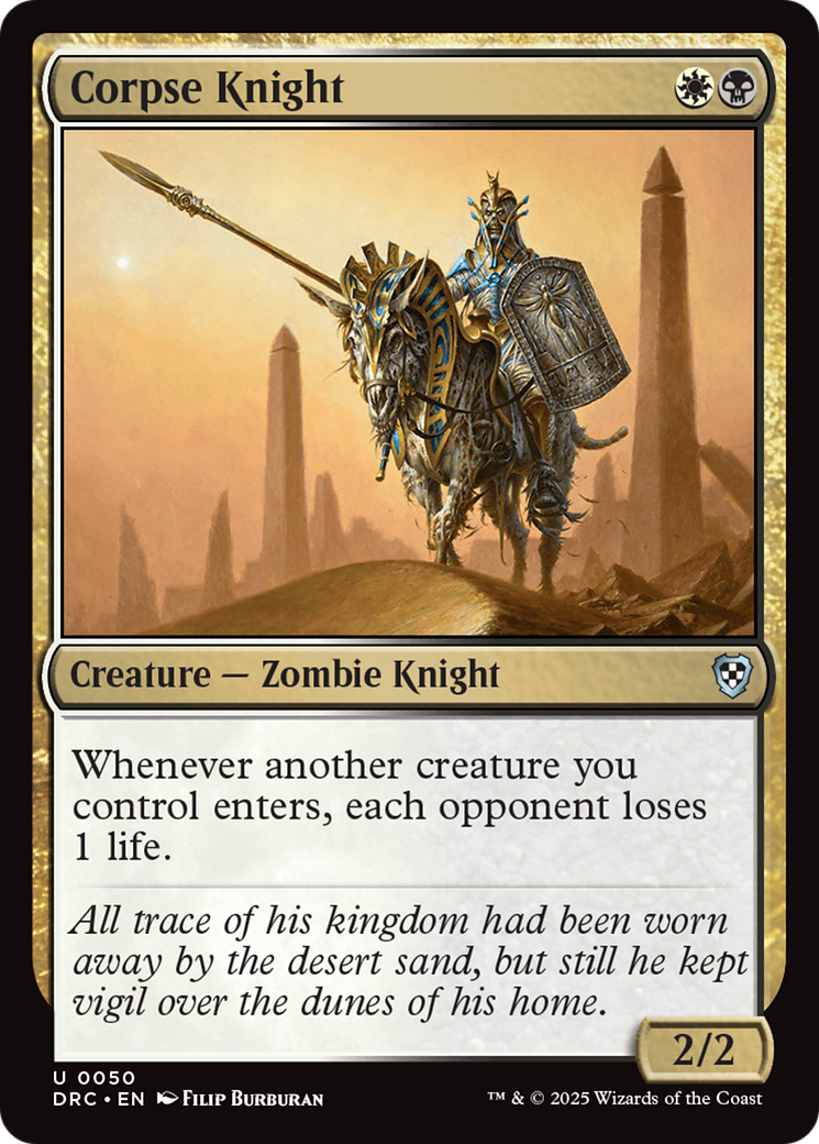 Corpse Knight (DRC-050) [Commander: Aetherdrift] MTG Single Wizards of the Coast