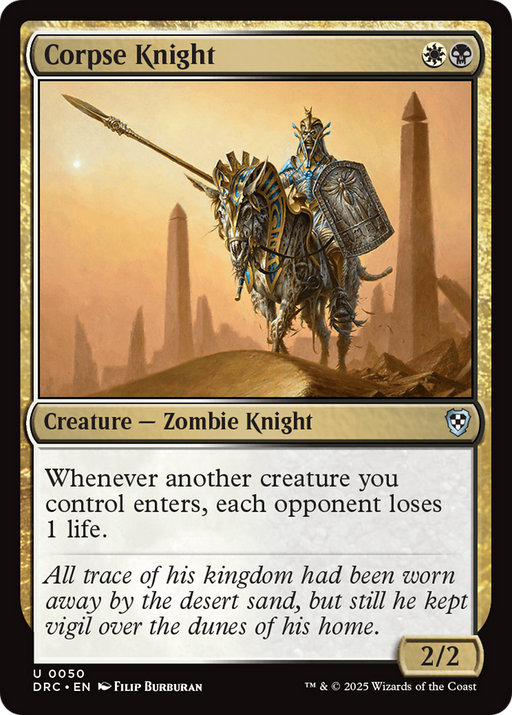 Corpse Knight (DRC-050) [Commander: Aetherdrift] MTG Single Wizards of the Coast