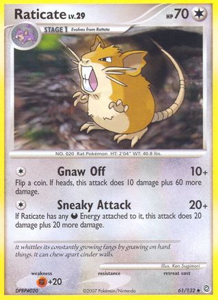 Raticate (/132) Reverse Holofoil [DP: Secret Wonders] Pokemon Single Pokémon