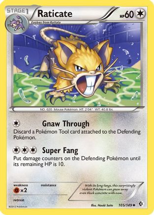 Raticate (/149) Reverse Holofoil [BW: Boundaries Crossed] Pokemon Single Pokémon