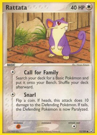Rattata - 072/109 (72/109) Reverse Holofoil [EX: Team Rocket Returns] Pokemon Single Pokémon