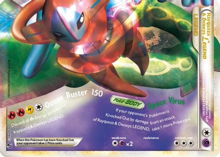 Rayquaza & Deoxys Legend (Bottom) (/90) Holofoil [HGSS: Undaunted] Pokemon Single Pokémon