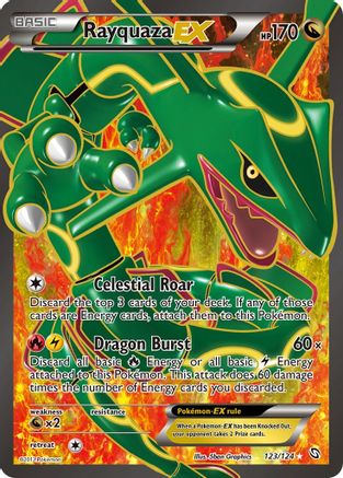 Rayquaza EX (123 Full Art) (123/124) - [BW: Dragons Exalted] Holofoil Pokemon Single Pokémon