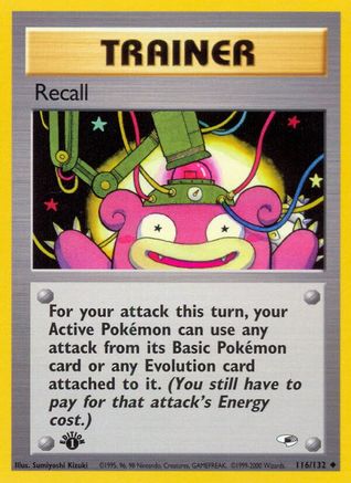 Recall (116/132) 1st Edition [Vintage: Gym Heroes] Pokemon Single Pokémon
