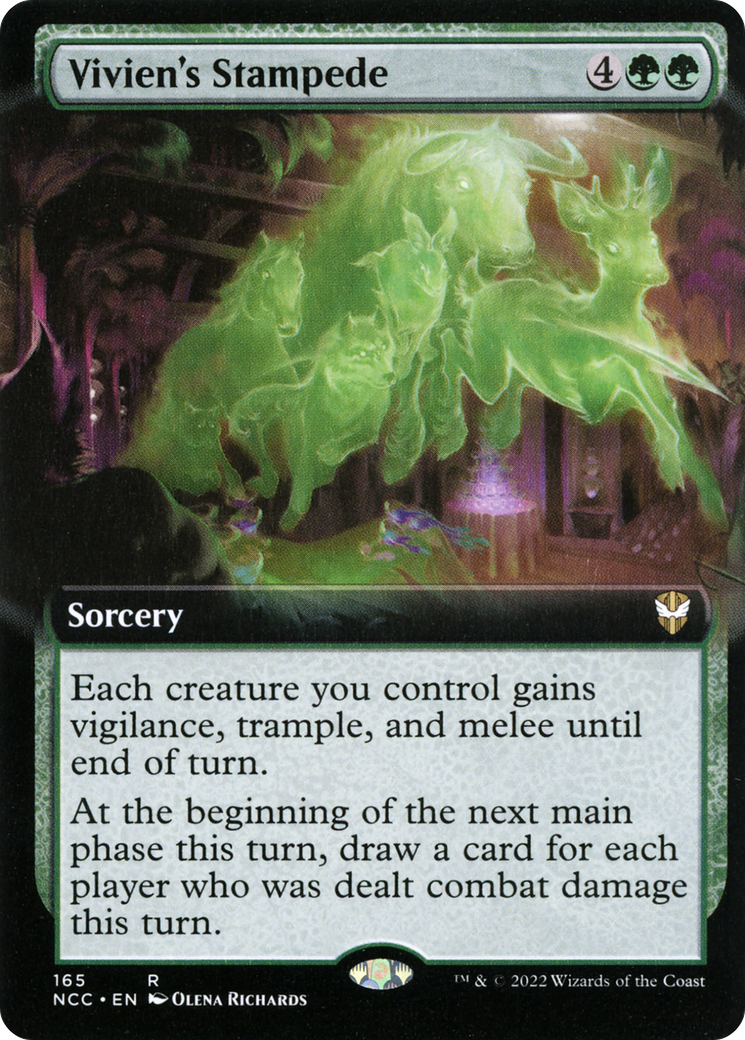 Vivien's Stampede (NCC-165) [New Capenna Commander] (Extended Art) MTG Single Wizards of the Coast