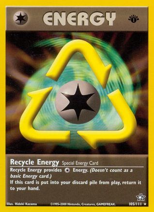 Recycle Energy (105/111) 1st Edition [Vintage: Neo Genesis] Pokemon Single Pokémon
