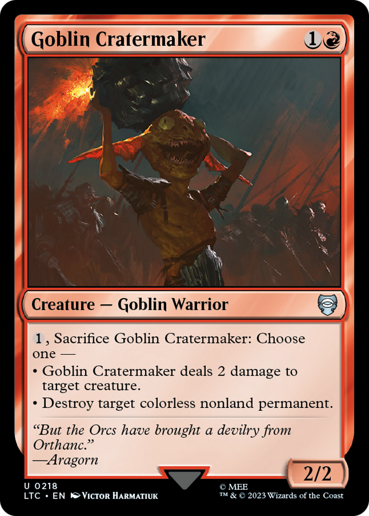 Goblin Cratermaker (LTC-218) [Tales of Middle-earth Commander] MTG Single Wizards of the Coast