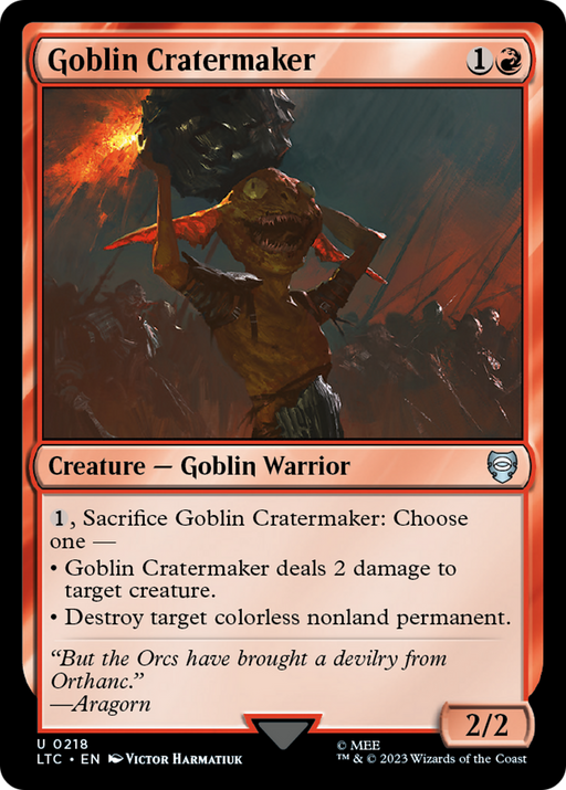 Goblin Cratermaker (LTC-218) [Tales of Middle-earth Commander] MTG Single Wizards of the Coast