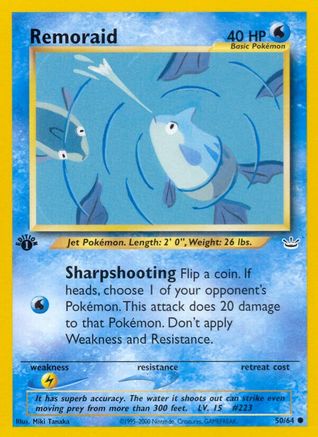 Remoraid (50/64) 1st Edition [Vintage: Neo Revelation] Pokemon Single Pokémon