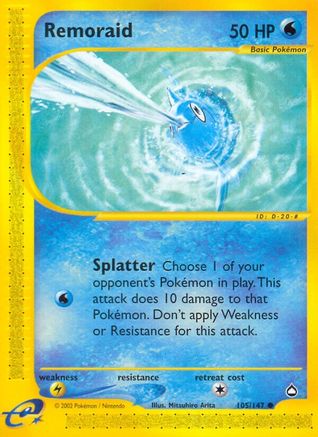 Remoraid 105/147 [Vintage: Aquapolis] Pokemon Single Pokémon