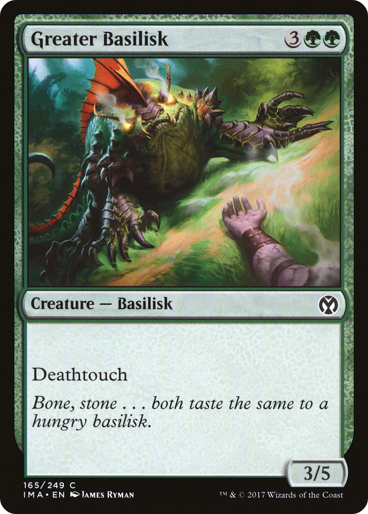 Greater Basilisk (IMA-165) [Iconic Masters] MTG Single Wizards of the Coast
