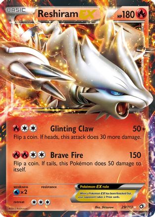 Reshiram EX (29/113) Holofoil [BW: Legendary Treasures] Pokemon Single Pokémon