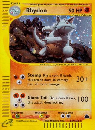 Rhydon (H27) (/144) Holofoil [Vintage: Skyridge] Pokemon Single Pokémon