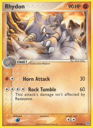 Rhydon (19/106) Reverse Holofoil [EX: Emerald] Pokemon Single Pokémon