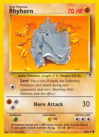 Rhyhorn (/110) Reverse Holofoil [Vintage: Legendary Collection] Pokemon Single Pokémon