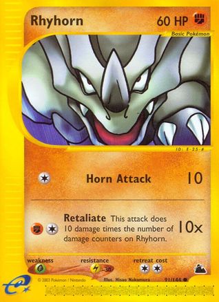 Rhyhorn (/144) Reverse Holofoil [Vintage: Skyridge] Pokemon Single Pokémon