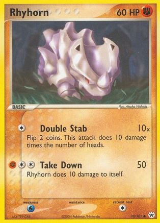 Rhyhorn (/101) Reverse Holofoil [EX: Hidden Legends] Pokemon Single Pokémon