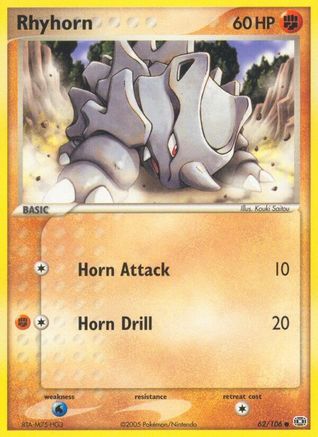 Rhyhorn (/106) [EX: Emerald] Pokemon Single Pokémon
