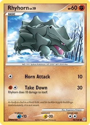 Rhyhorn (/130) Reverse Holofoil [DP: Base Set] Pokemon Single Pokémon