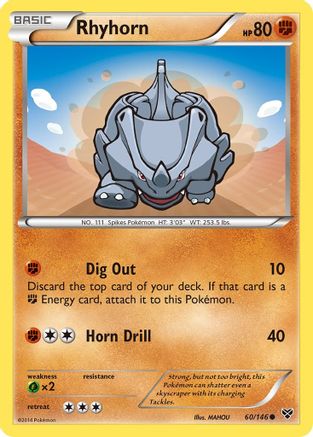 Rhyhorn (/146) Reverse Holofoil [XY: Base Set] Pokemon Single Pokémon