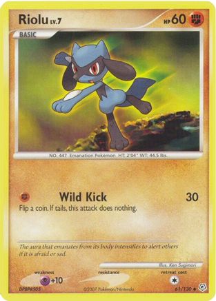 Riolu (61/130) Reverse Holofoil [DP: Base Set] Pokemon Single Pokémon