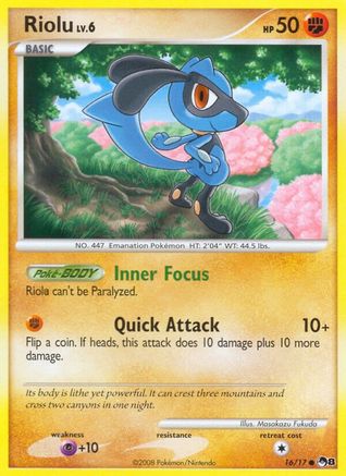 Riolu (16/17) Reverse Holofoil [Promos: POP Series 8] Pokemon Single Pokémon