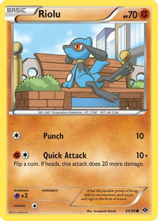 Riolu (63/99) Reverse Holofoil [Next Destinies] Pokemon Single Pokémon