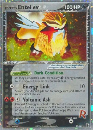 Rocket's Entei ex (97/109) [EX: Team Rocket Returns] Pokemon Single Pokémon